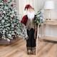 Northlight 4' Standing Plaid Santa With Wreath & Alpine Tree