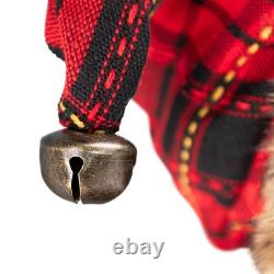 Northlight 4' Standing Plaid Santa with Wreath & Alpine Tree