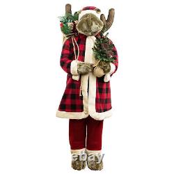 Northlight 48 Moose Santa Claus Standing Christmas Figure