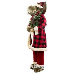 Northlight 48 Moose Santa Claus Standing Christmas Figure