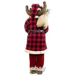Northlight 48 Moose Santa Claus Standing Christmas Figure