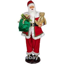 Northlight 5' Deluxe Traditonal Animated Musical Dancing Santa Christmas Figure