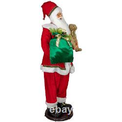 Northlight 5' Deluxe Traditonal Animated Musical Dancing Santa Christmas Figure