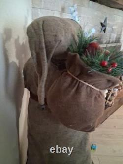 Northlight 51 Plush Standing Santa Claus Christmas Figure Gift Bag and Staff