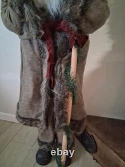 Northlight 51 Plush Standing Santa Claus Christmas Figure Gift Bag and Staff