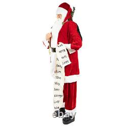 Northlight 72 Red White Santa Claus with Naughty or Nice List Christmas Figure