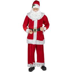 Northlight Huge 6 Foot Life-Size Plush Christmas Santa Claus Figure Sitting or