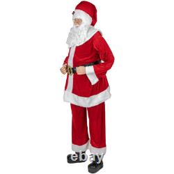 Northlight Huge 6 Foot Life-Size Plush Christmas Santa Claus Figure Sitting or