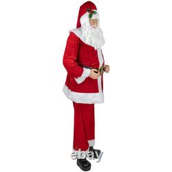 Northlight Huge 6 Foot Life-Size Plush Christmas Santa Claus Figure Sitting or