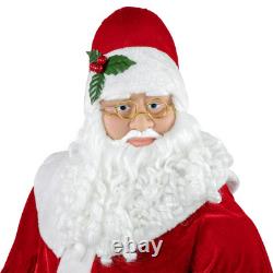 Northlight Huge 6 Foot Life-Size Plush Christmas Santa Claus Figure Sitting or