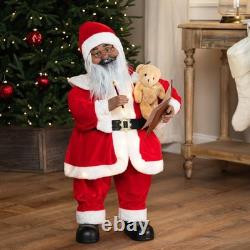 Northlight Lighted and Animated Musical African American Santa Christmas