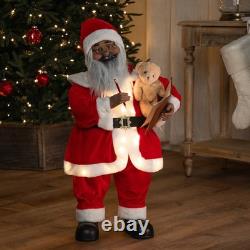 Northlight Lighted and Animated Musical African American Santa Christmas