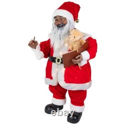 Northlight Lighted and Animated Musical African American Santa Christmas