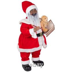 Northlight Lighted and Animated Musical African American Santa Christmas