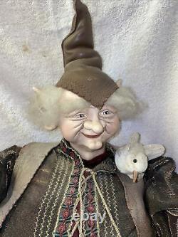 OOAK Patricia Hinch Originals Artist Doll Woodland Elf Holding Humpty Dumpty 26