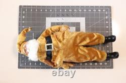 OOAK Vintage Whimsical Santa Claus St. Nick Gold Velvet Jester Hat Doll Figure