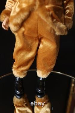 OOAK Vintage Whimsical Santa Claus St. Nick Gold Velvet Jester Hat Doll Figure