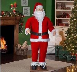 OUT OF PRODUCTION Gemmy Life Size Santa Claus Animated Dancing Sound CHRISTMAS