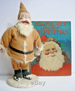 Old Antique 1920's Santa Claus Candy Container 12