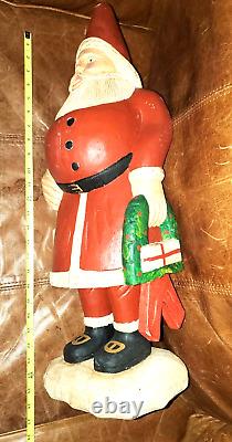 Old Hand Carved Santa Claus Christmas 26 Inches Tall