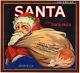 Original Santa Claus St Nick Christmas Ventura Rare Orange Label Not A Copy