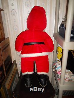 Original Vtg Mid-century Rushton Jolly Santa Claus Atl Ga Blk Boots 36-40 Tall