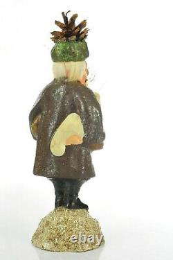 Outstanding Early Antique German Santa Claus Candy Container1880-90 VIDEO