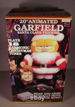Paws Garfield Cat 20 Animated Motionette Cartoon Santa Claus Musical Figure