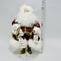 Pier 1 Kringle Collection Santa Claus Christmas Figure 19 Checking It Twice