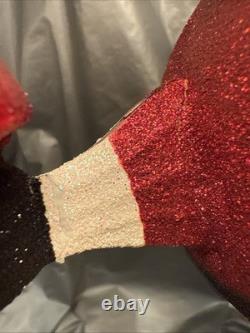 Pier 1 One VTG Santa Claus Tealight CHRISTMAS Peppermint Glittr 17.25 Rare VGUC