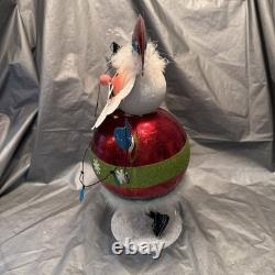 Pier 1 One Vintage SANTA CLAUS BOBBLE CHRISTMAS Glitter TREE LIGHTS 13.5 G/VGUC