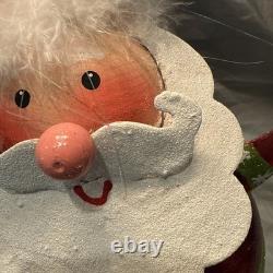 Pier 1 One Vintage SANTA CLAUS BOBBLE CHRISTMAS Glitter TREE LIGHTS 13.5 G/VGUC