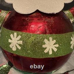 Pier 1 One Vintage SANTA CLAUS BOBBLE CHRISTMAS Glitter TREE LIGHTS 13.5 G/VGUC