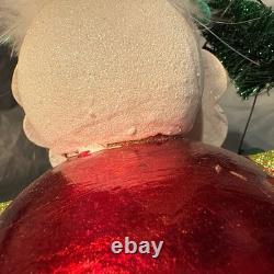 Pier 1 One Vintage SANTA CLAUS BOBBLE CHRISTMAS Glitter TREE LIGHTS 13.5 G/VGUC