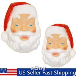 Plastic Blow Mold Santa Claus Face for CHRISTMAS Lighted Hanging Decoration