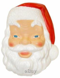 Plastic Blow Mold Santa Claus Face for CHRISTMAS Lighted Hanging Decoration