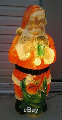 Poloron Santa Claus Blow Mold Christmas Yard Decor 1968 46