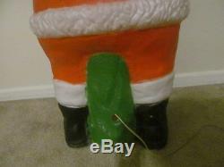 Poloron Santa Claus Blow Mold Christmas Yard Decor 1968 46 Tall Great Shape