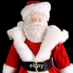 Porcelain Santa Claus Figure / Classic Vintage Santa / Large 16+ Inch Size