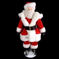 Porcelain Santa Claus Figure / Classic Vintage Santa / Large 16+ Inch Size