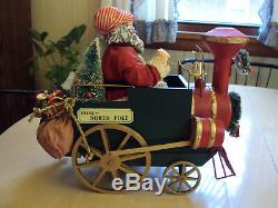 Possible Dreams Clothtique Engineer Santa Claus Christmas Express Musical 1992