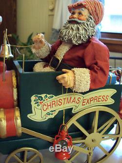 Possible Dreams Clothtique Engineer Santa Claus Christmas Express Musical 1992