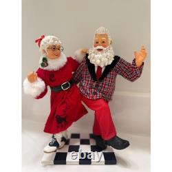 Possible Dreams Dancing Santa and Mrs Claus Figurines Christmas Decor