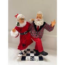 Possible Dreams Dancing Santa and Mrs Claus Figurines Christmas Decor