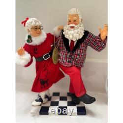 Possible Dreams Dancing Santa and Mrs Claus Figurines Christmas Decor