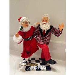 Possible Dreams Dancing Santa and Mrs Claus Figurines Christmas Decor