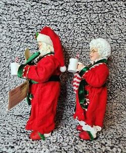 Possible Dreams Santa and Mrs. Claus in Pajamas Figure Set