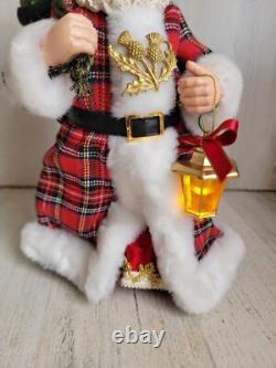 Possible dreams plaid tidings RARE clothtique lantern Santa Claus toy sack Xmas