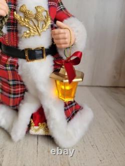 Possible dreams plaid tidings RARE clothtique lantern Santa Claus toy sack Xmas