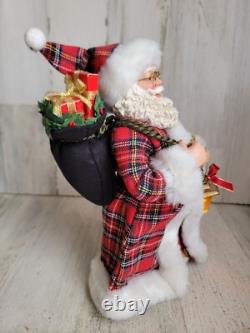 Possible dreams plaid tidings RARE clothtique lantern Santa Claus toy sack Xmas